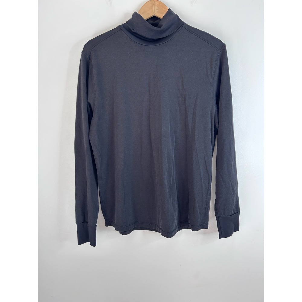 Hugo Boss Orange Label Mens Black Long Sleeve Cotton Turtleneck Shirt   Size L